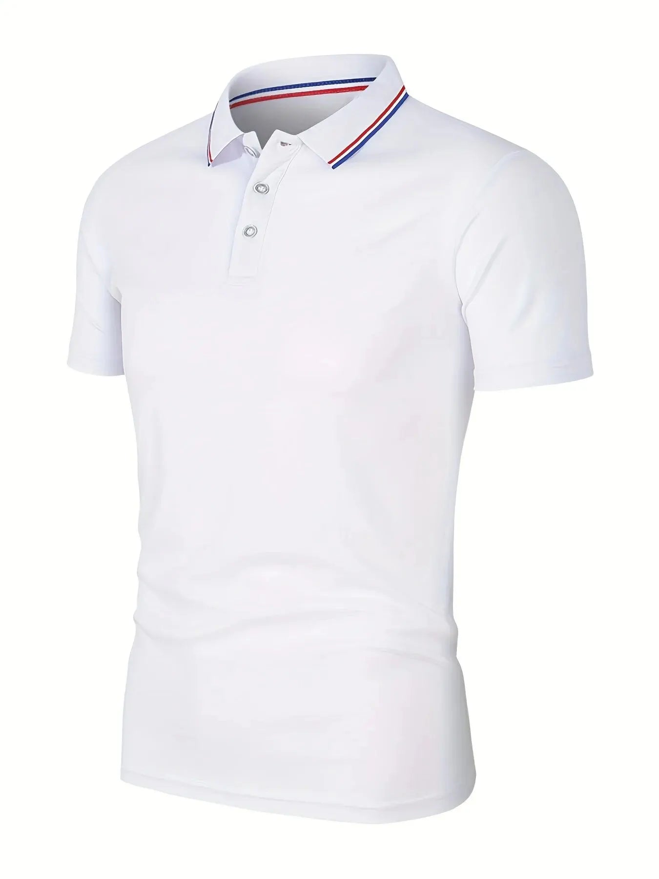 Men’s Summer Polo Shirt – Breathable Solid Color, Short Sleeve