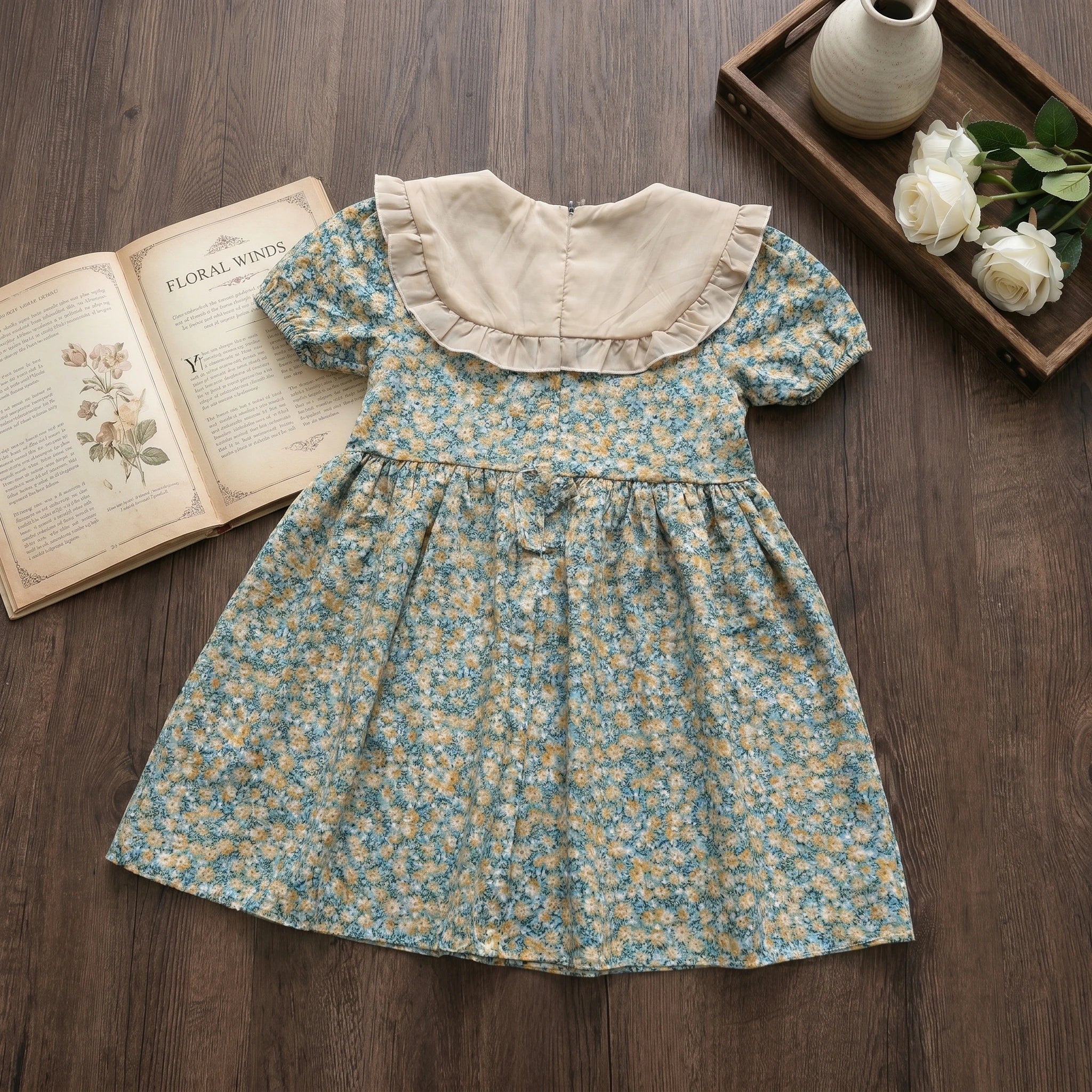 Girls' Floral Dress, Summer Hot-Selling Style, Internet Celebrity Children's Dress, Stylish Little Girl Dress