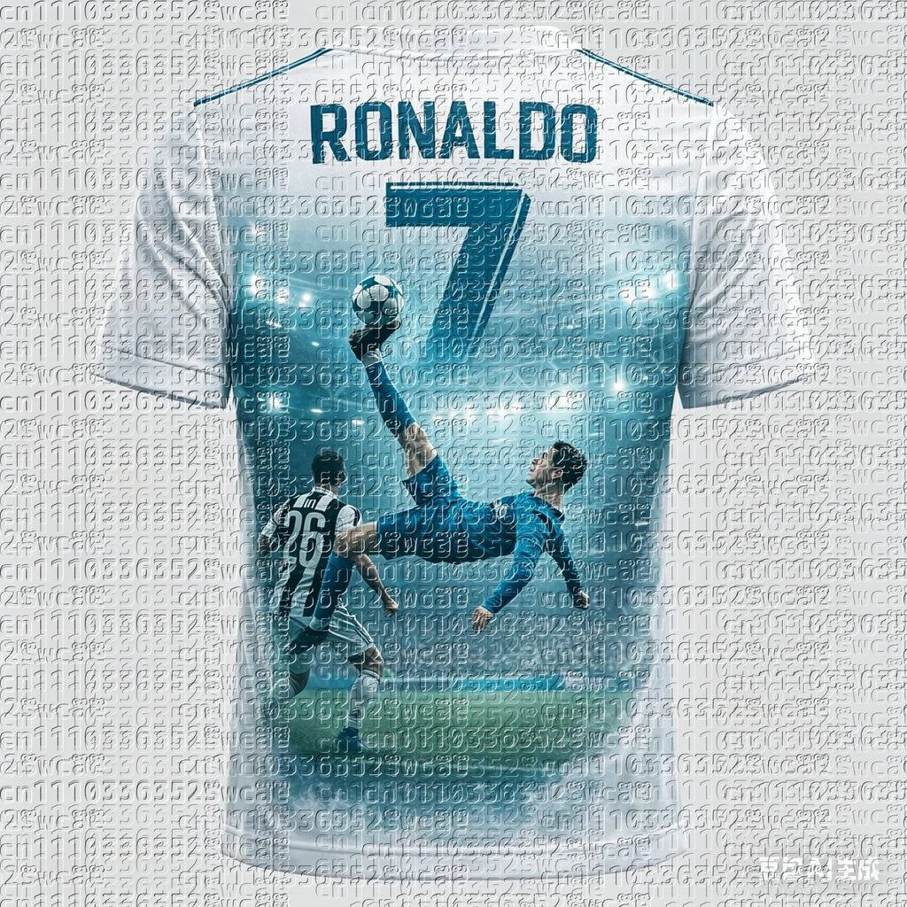Fashionable Cristiano Ronaldo Football Jersey Quick-Dry Sports T-Shirt for Soccer Fans, Perfect for Outdoor Wear FamilyMatching