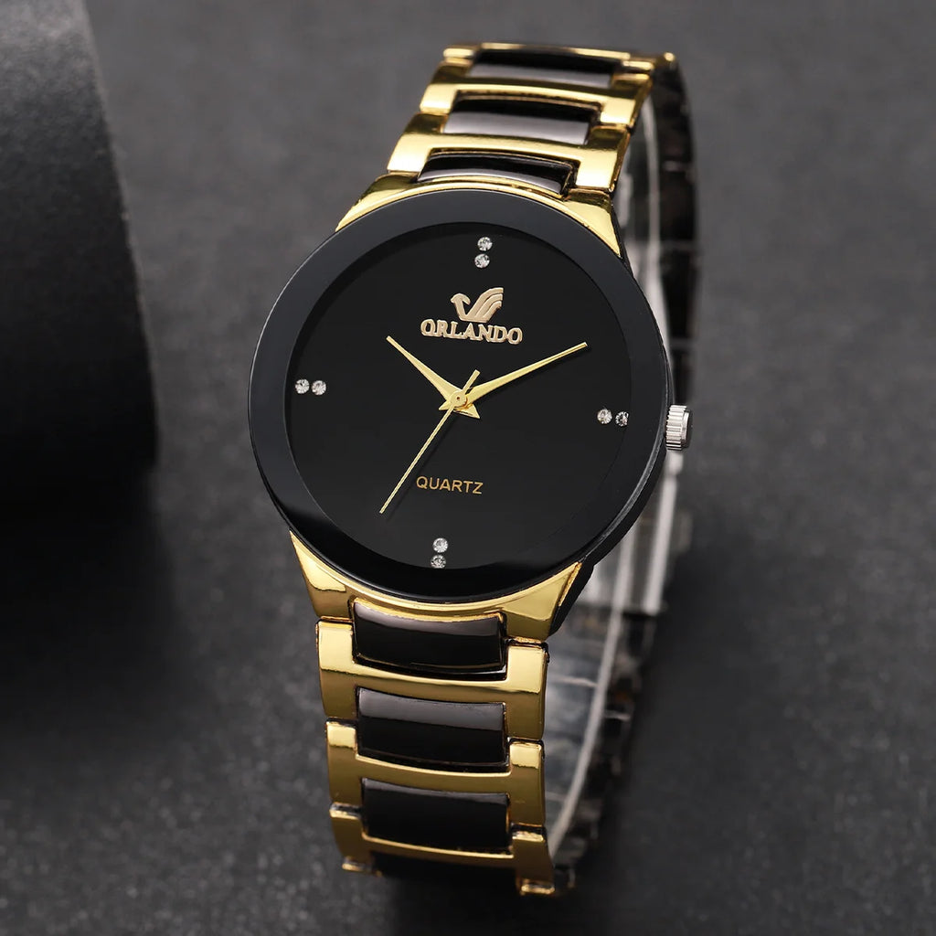 Men Business Watches Fashion Black Steel Band Male Analog Quartz Watch Relogio Masculino Reloj Hombre
