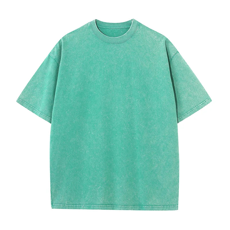 100% Cotton T-shirt Custom Logo Street Trend Short Sleeve T-shirt Embroidery Design European American Size Tops Printing Pattern