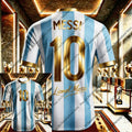 2026 Messi No. 10 Commemorative Edition Soccer Jersey/T-Shirt — Men's Argentina Sports T-Shirt and Kids' Soccer Training Set