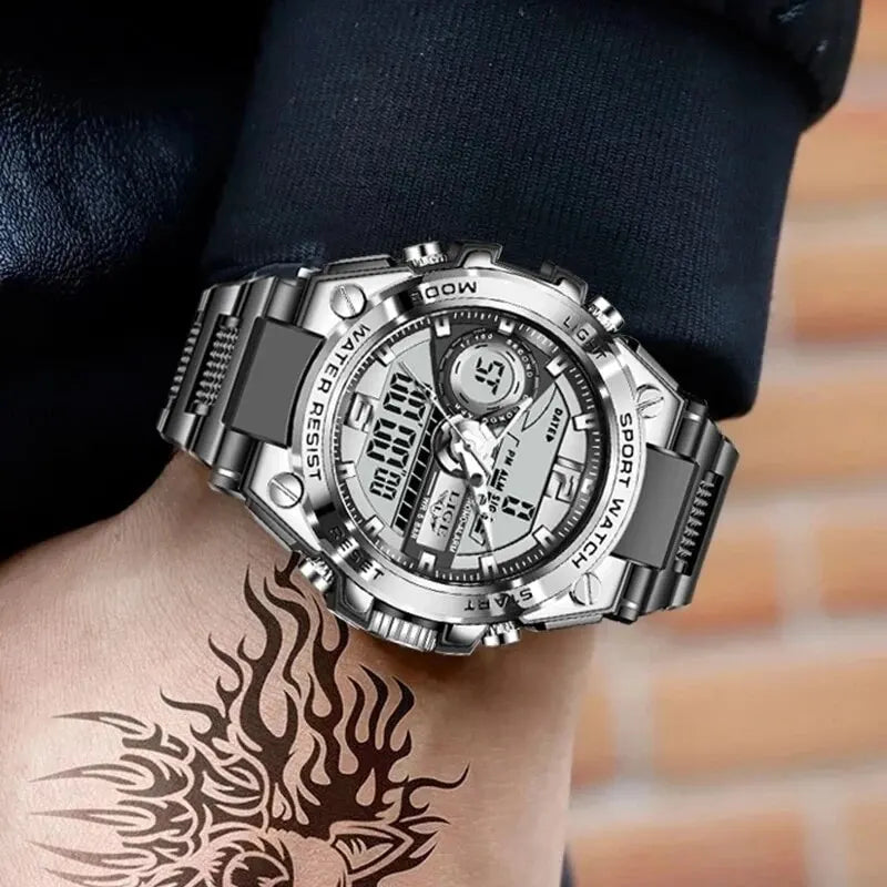 Men Military Watch Digital 50m Waterproof Wristwatch LED Quartz Clock Sport Watch Male Big Watches Men Relogio Masculino