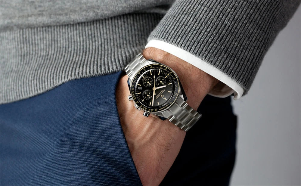 PAGANI DESIGN Moon Mens Watches Quartz Automatic Watch Men Luxury Sports VK63 Chronograph Waterproof Sapphire Reloj Hombre 2025