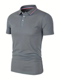 Men’s Summer Polo Shirt – Breathable Solid Color, Short Sleeve