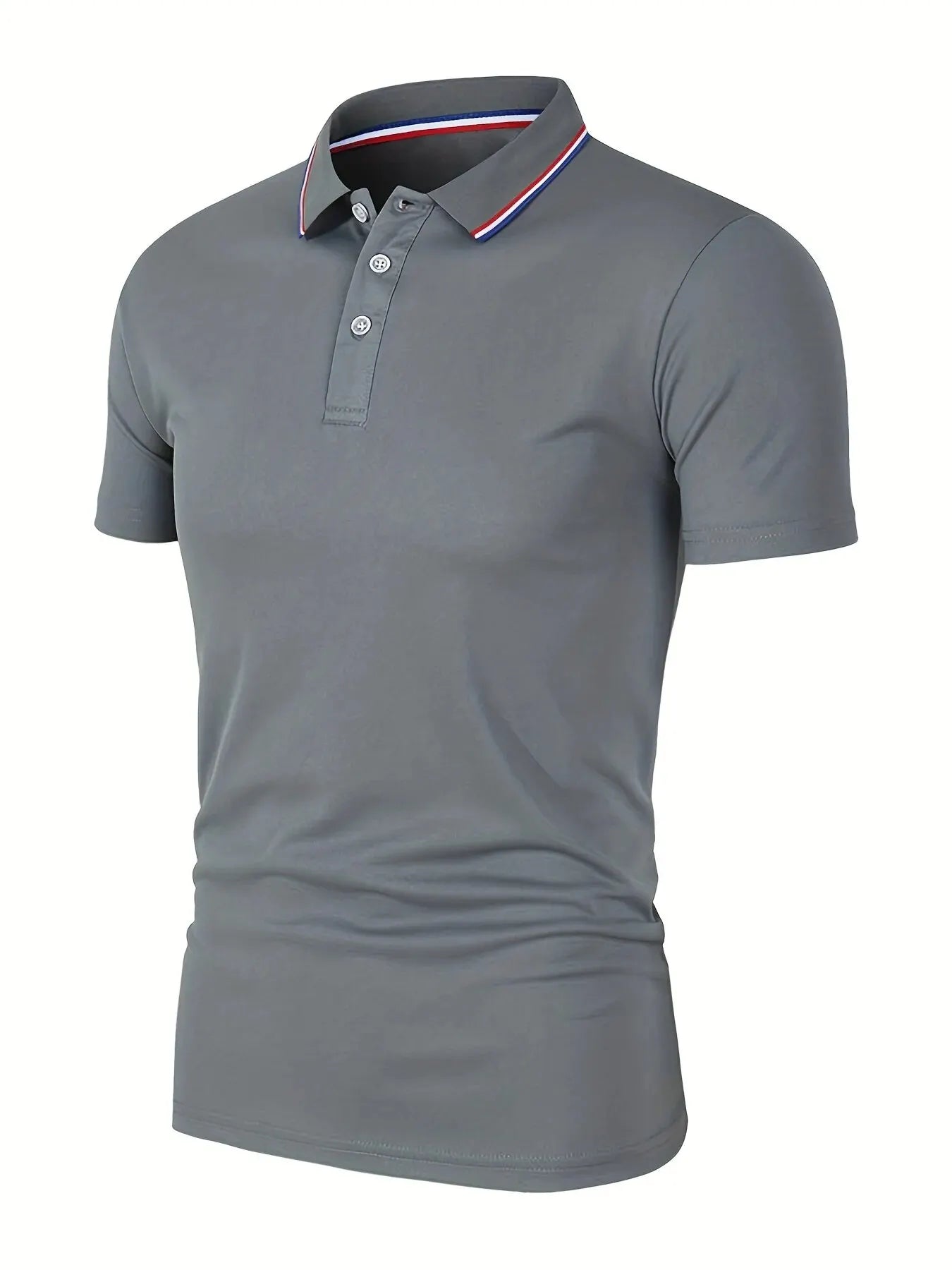 Men’s Summer Polo Shirt – Breathable Solid Color, Short Sleeve