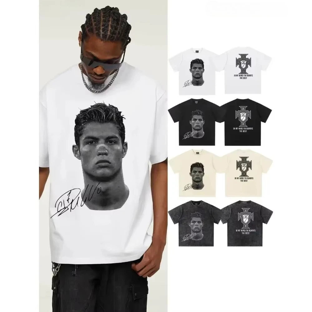 Cristiano Ronaldo T Shirt with Signature Trendy Graphic Tee Men's Clothing and Women's Clothing 2026 New Summer T Shirt