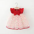 Baby Girl Red Heart Embroidered Tutu Dress – Mesh Bow Birthday Party Dress