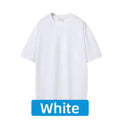 100% Pure Cotton T-Shirt With Round Neck Shoulder Design For Both Men Women Summer Solid Color Short Sleeved Casual Loose Fit
