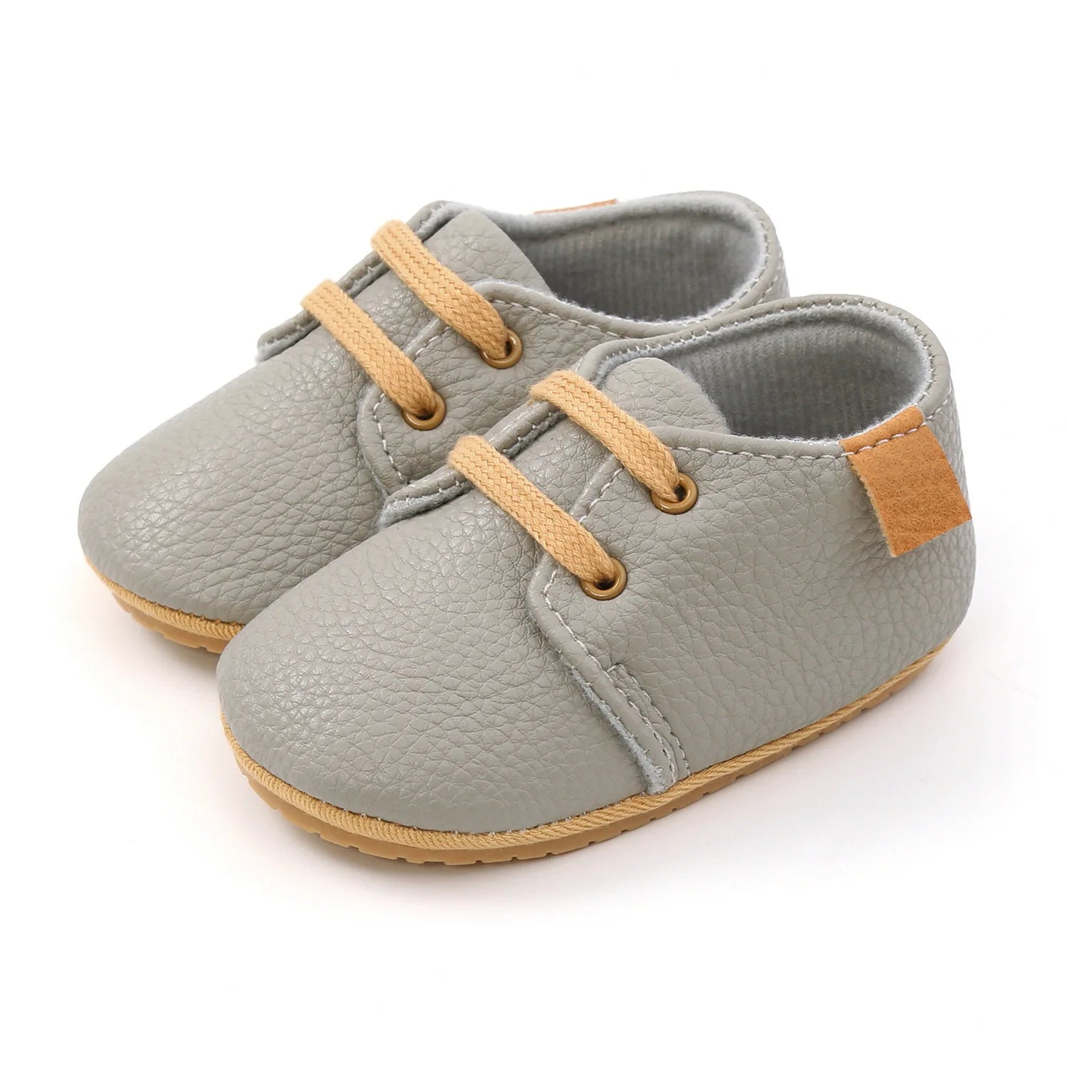 Baby Sports Shoes – Retro PU Leather Anti-Slip Moccasins (0–24M)