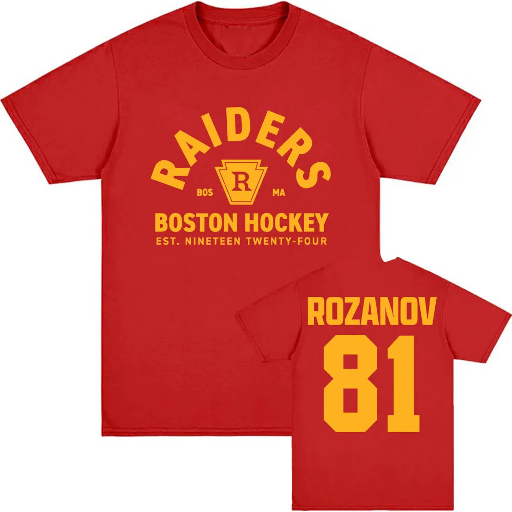 Llya Rozanov 81Bos Raiders Tee TV Heated Rivalry Printing T-shirt Short Sleeve Cotton Fashion Male Tshirts Unisex Streetwear Top