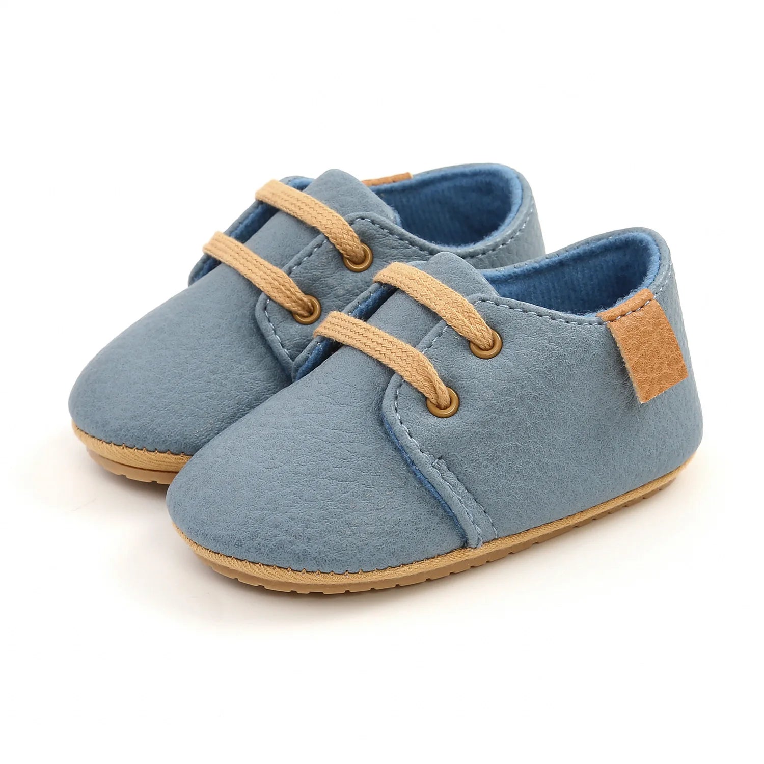 Baby Sports Shoes – Retro PU Leather Anti-Slip Moccasins (0–24M)