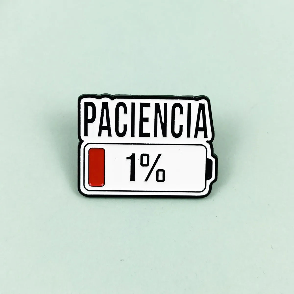 Spain PACIENCIA Enamel Pin 1% Energy Brooch Drip Oil Pines Lapel Pins Badge on Backpack Clothing Accessories Fashion Jewelry