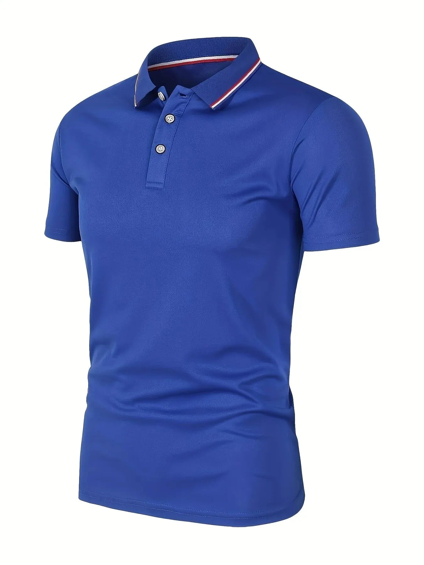 Men’s Summer Polo Shirt – Breathable Solid Color, Short Sleeve