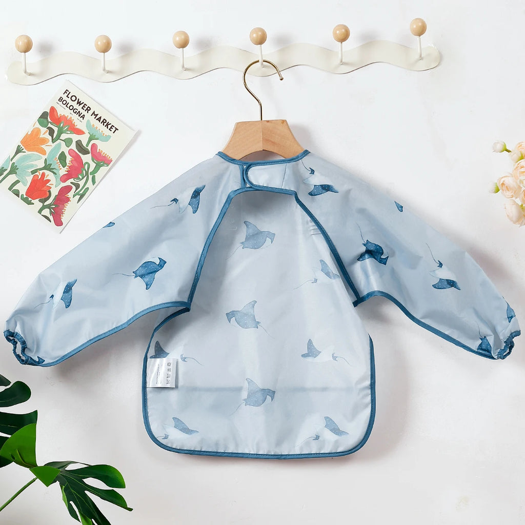 Waterproof Long Sleeve Baby Bib – Washable Feeding Coverall, Easy-Clean (1–3Y)