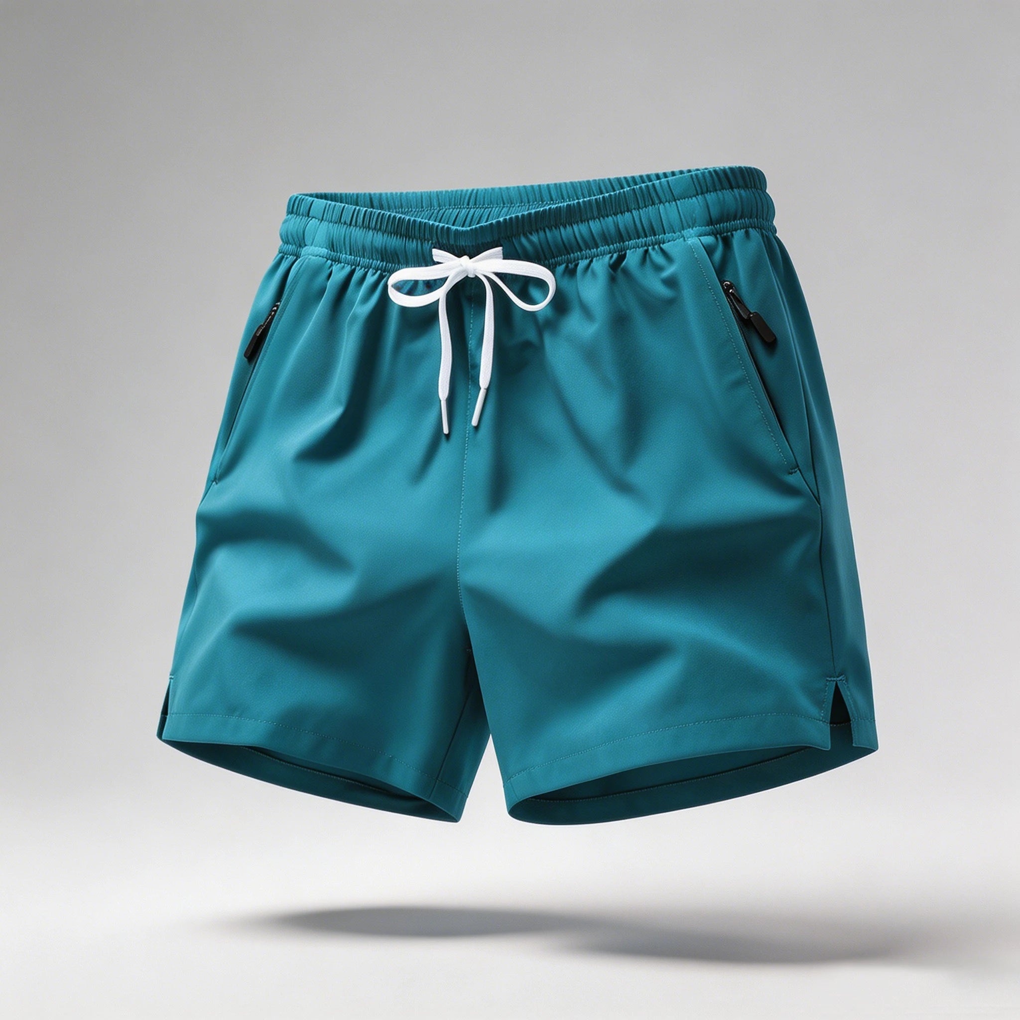 Men’s Quick Dry Running Shorts – Drawstring & Zip Pockets, Athletic Gym Wear