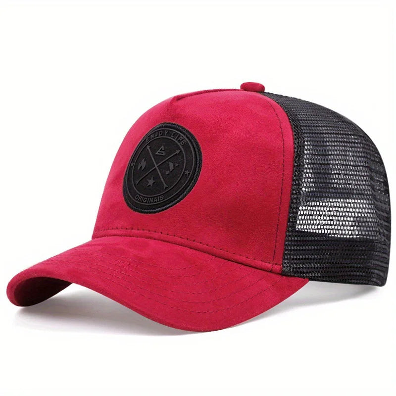 Summer Mesh Baseball Cap Women Men ENJOY LIFE Letter Patch Snapback Hat Casual Breathable Unisex Street Hip Hop Trucker Caps