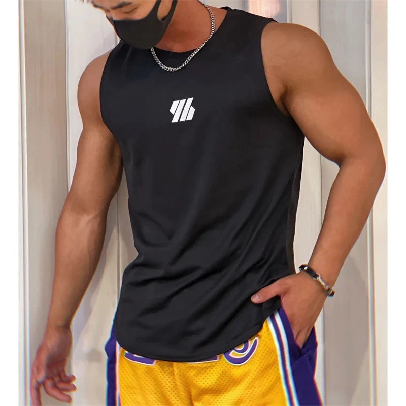 Men’s Summer Gym Vest – Mesh Sleeveless Tank Top, Quick Dry Fitness Wear