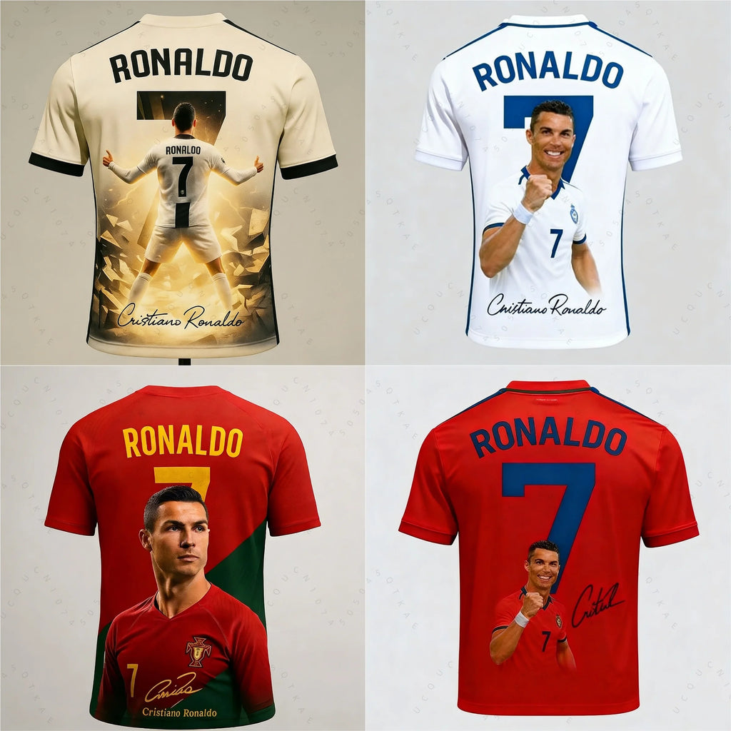 Cristiano Ronaldo Print Pattern Children's Clothing T-shirt for Outdoor Sports. Fast-drying, Breathable and Comfortable